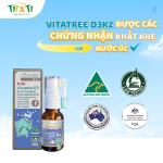 VITATREE KIDS VITAMIN D3 & K2 LIQUID DẠNG XỊT
